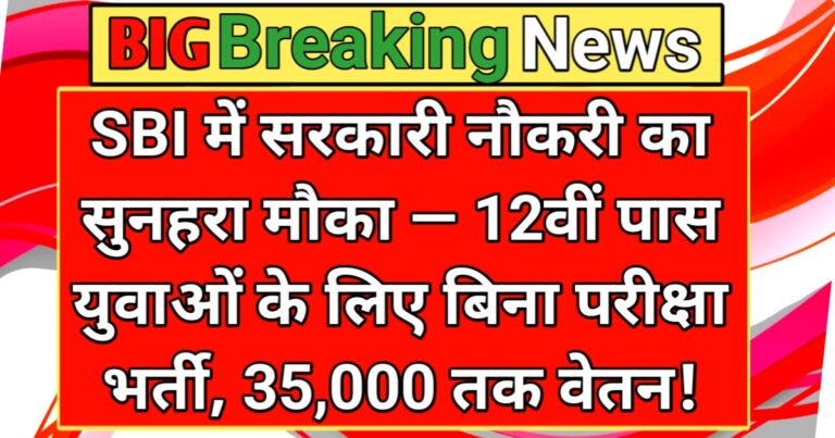 SBI DATA ENTRY OPERATOR VACANCY