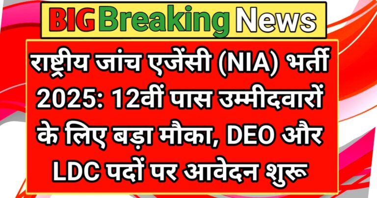 NIA Recruitment 2025